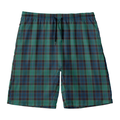 Clan Campbell Tartan Pattern Print Men's Swim Trunks