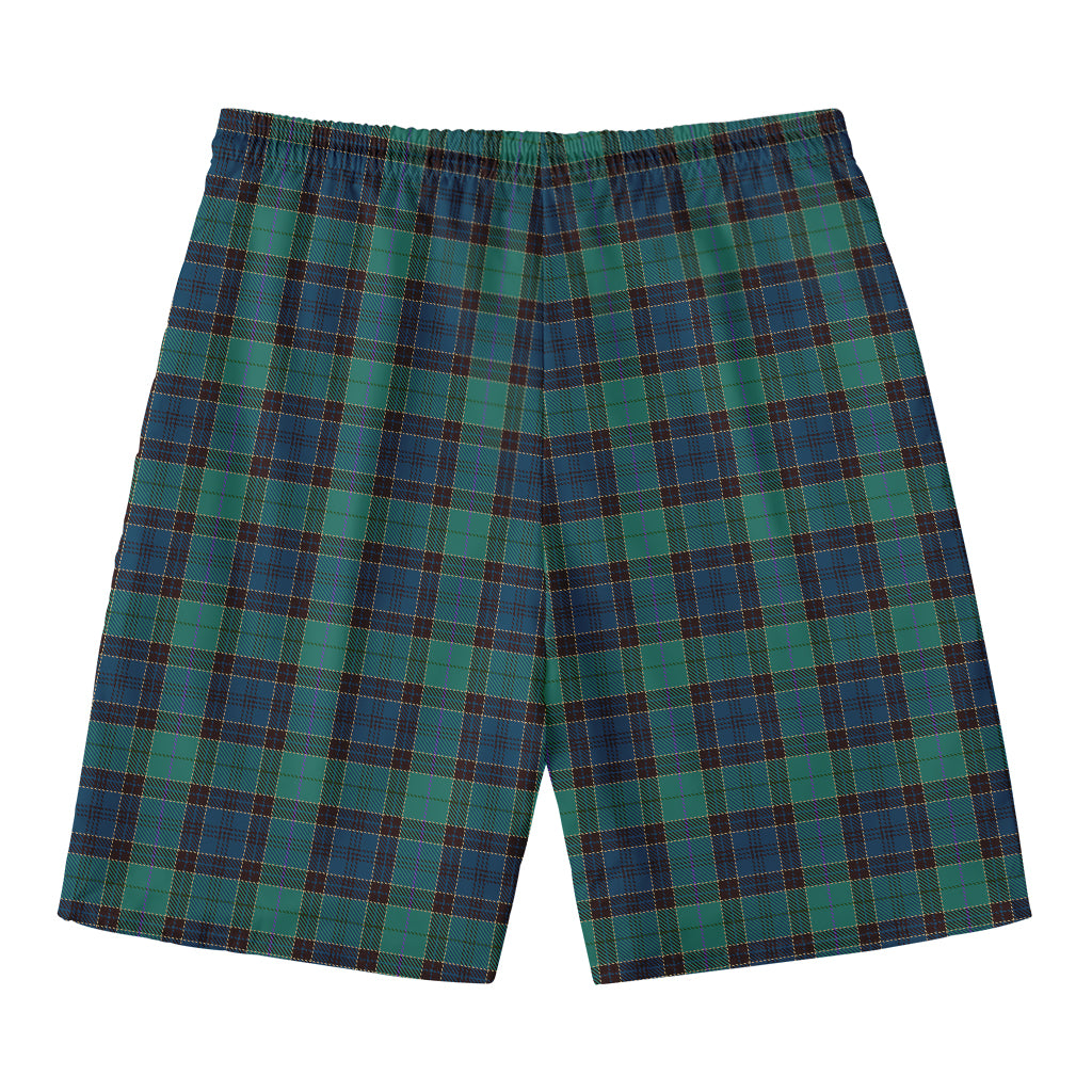 Clan Campbell Tartan Pattern Print Men's Swim Trunks