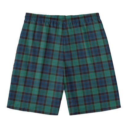 Clan Campbell Tartan Pattern Print Men's Swim Trunks