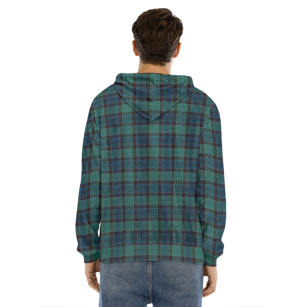 Clan Campbell Tartan Pattern Print Men's Velvet Pullover Hoodie