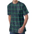 Clan Campbell Tartan Pattern Print Men's Velvet T-Shirt