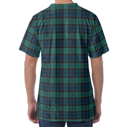 Clan Campbell Tartan Pattern Print Men's Velvet T-Shirt