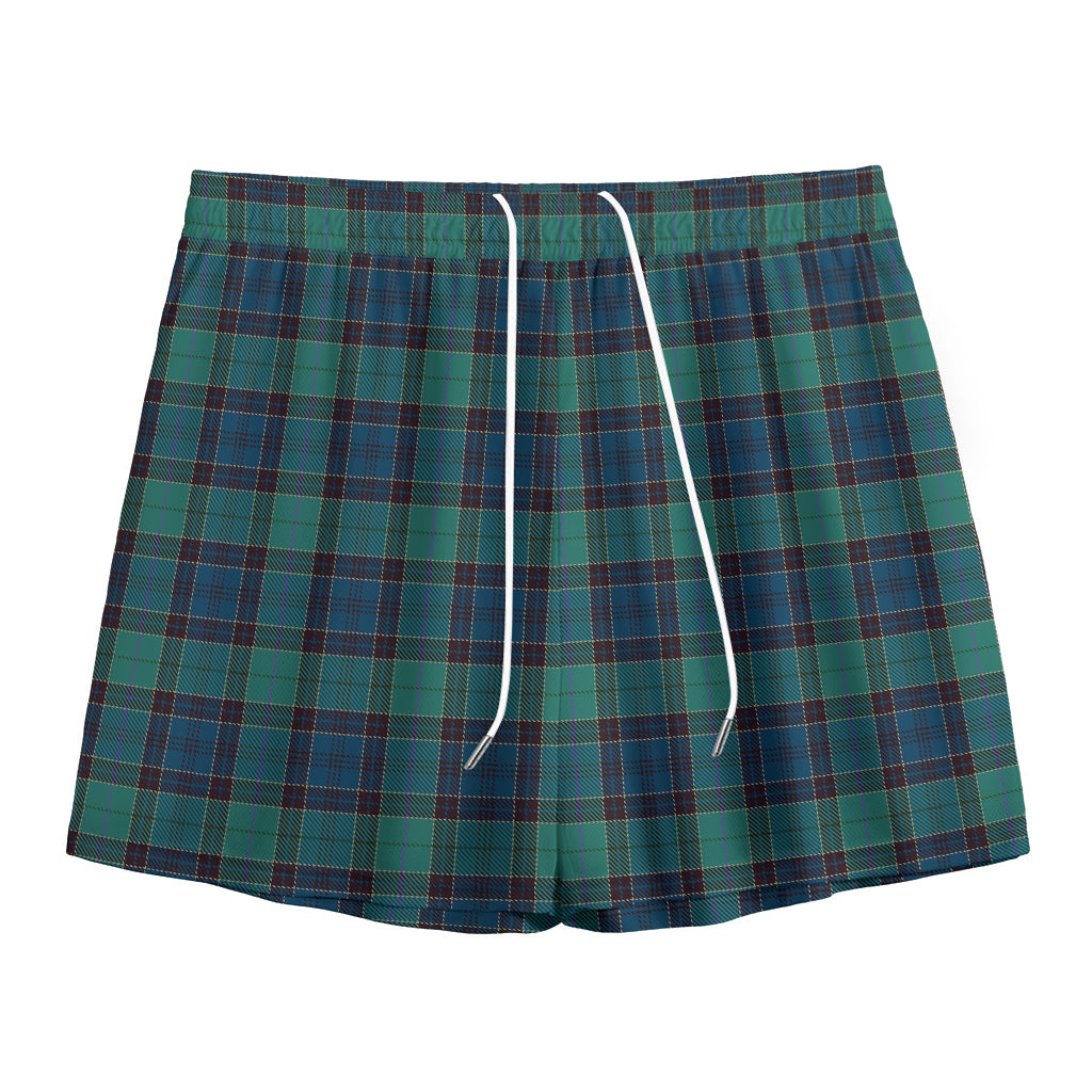 Clan Campbell Tartan Pattern Print Mesh Shorts