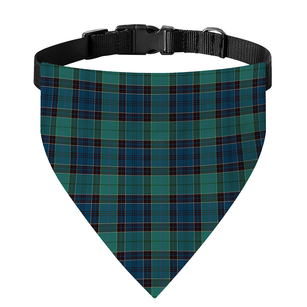 Clan Campbell Tartan Pattern Print Over The Collar Dog Bandana