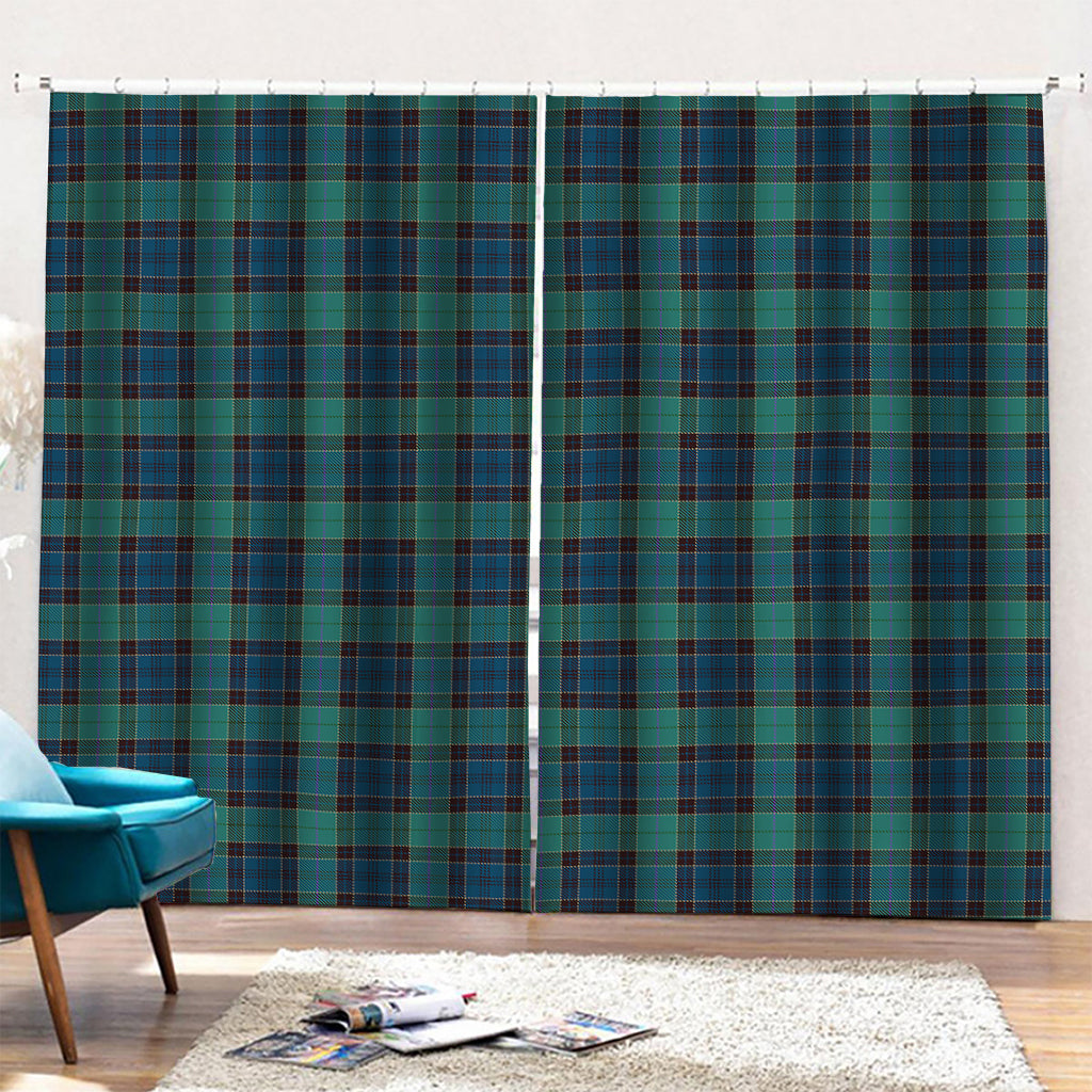 Clan Campbell Tartan Pattern Print Pencil Pleat Curtains