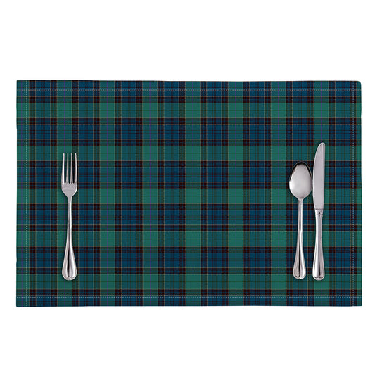 Clan Campbell Tartan Pattern Print Placemat
