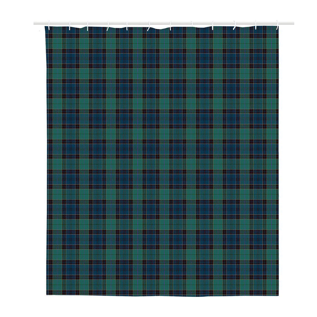 Clan Campbell Tartan Pattern Print Polyester Shower Curtain