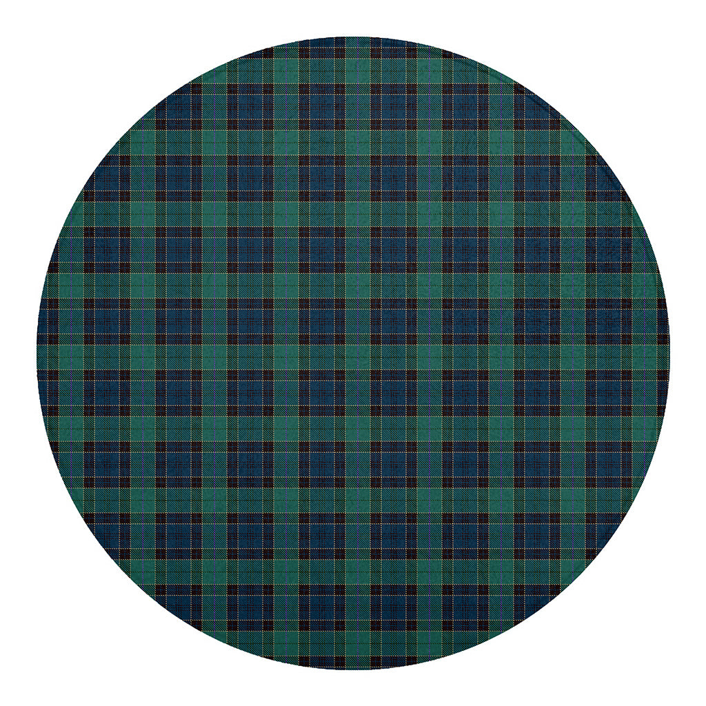 Clan Campbell Tartan Pattern Print Round Blanket