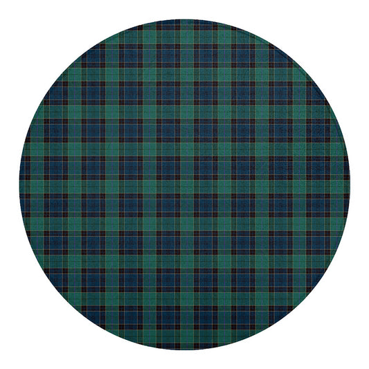 Clan Campbell Tartan Pattern Print Round Blanket