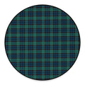 Clan Campbell Tartan Pattern Print Round Floor Mat