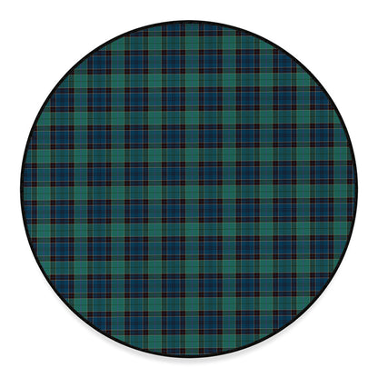 Clan Campbell Tartan Pattern Print Round Floor Mat