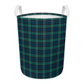 Clan Campbell Tartan Pattern Print Round Laundry Basket