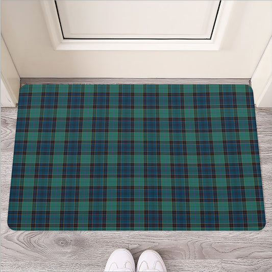 Clan Campbell Tartan Pattern Print Rubber Doormat