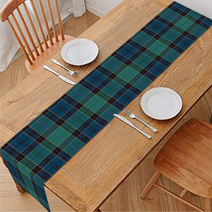 Clan Campbell Tartan Pattern Print Table Runner
