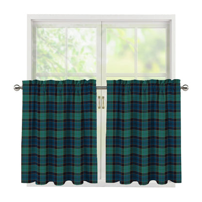 Clan Campbell Tartan Pattern Print Tier Curtains