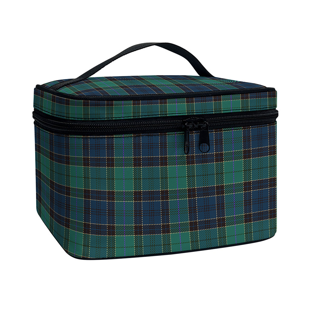 Clan Campbell Tartan Pattern Print Travel Makeup Bag