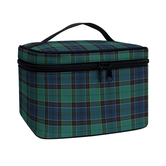 Clan Campbell Tartan Pattern Print Travel Makeup Bag