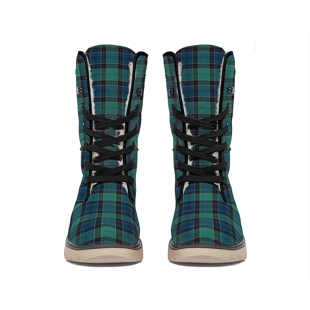 Clan Campbell Tartan Pattern Print Winter Boots