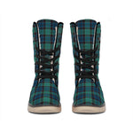 Clan Campbell Tartan Pattern Print Winter Boots