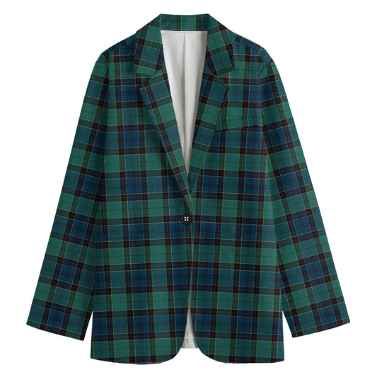 Clan Campbell Tartan Pattern Print Women's Blazer