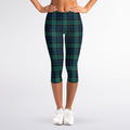 Clan Campbell Tartan Pattern Print Women's Capri Leggings