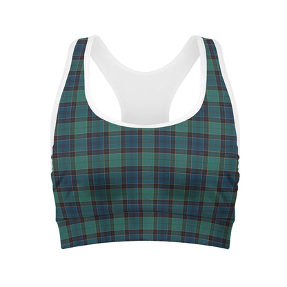 Clan Campbell Tartan Pattern Print Women's Sports Bra