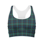 Clan Campbell Tartan Pattern Print Women's Sports Bra
