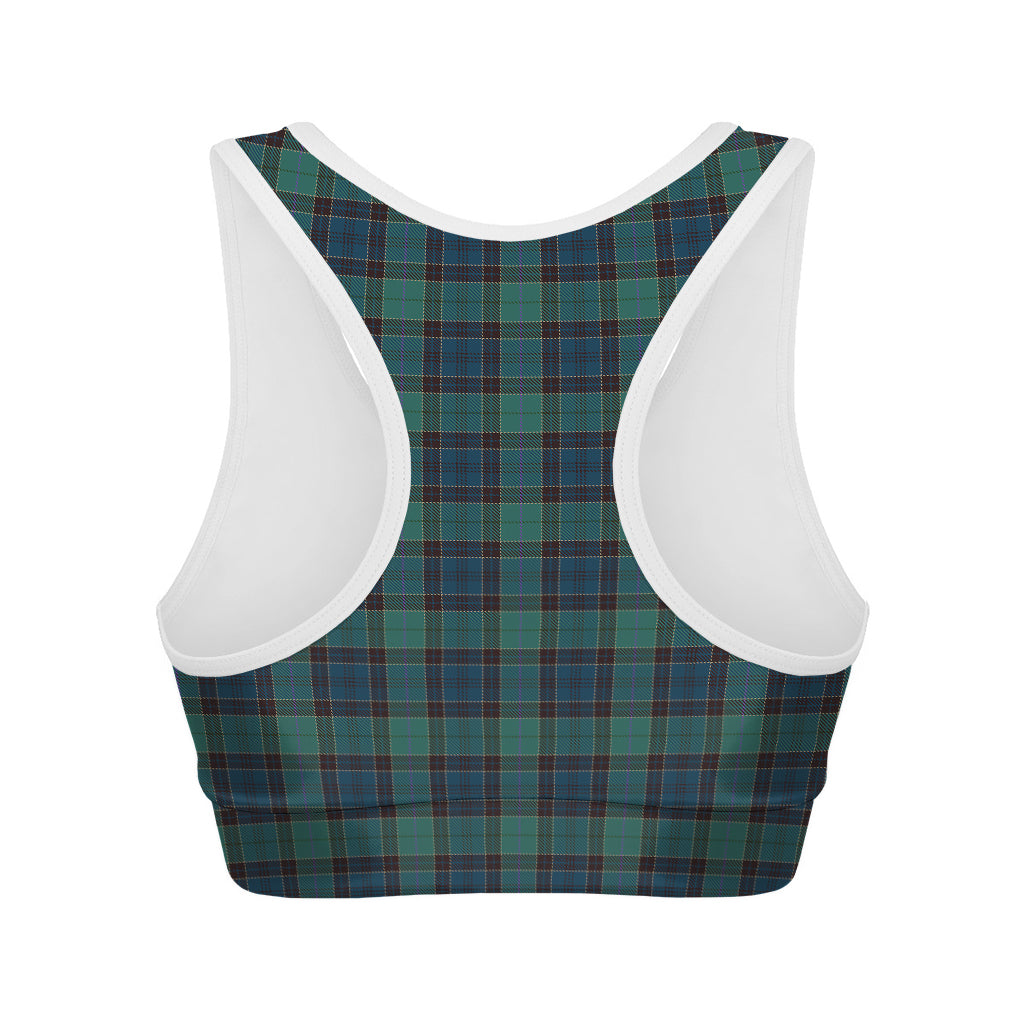 Clan Campbell Tartan Pattern Print Women's Sports Bra