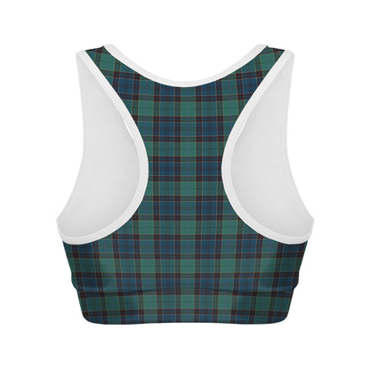 Clan Campbell Tartan Pattern Print Women's Sports Bra