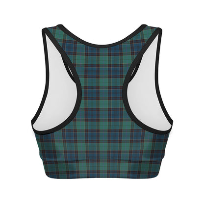 Clan Campbell Tartan Pattern Print Women's Sports Bra