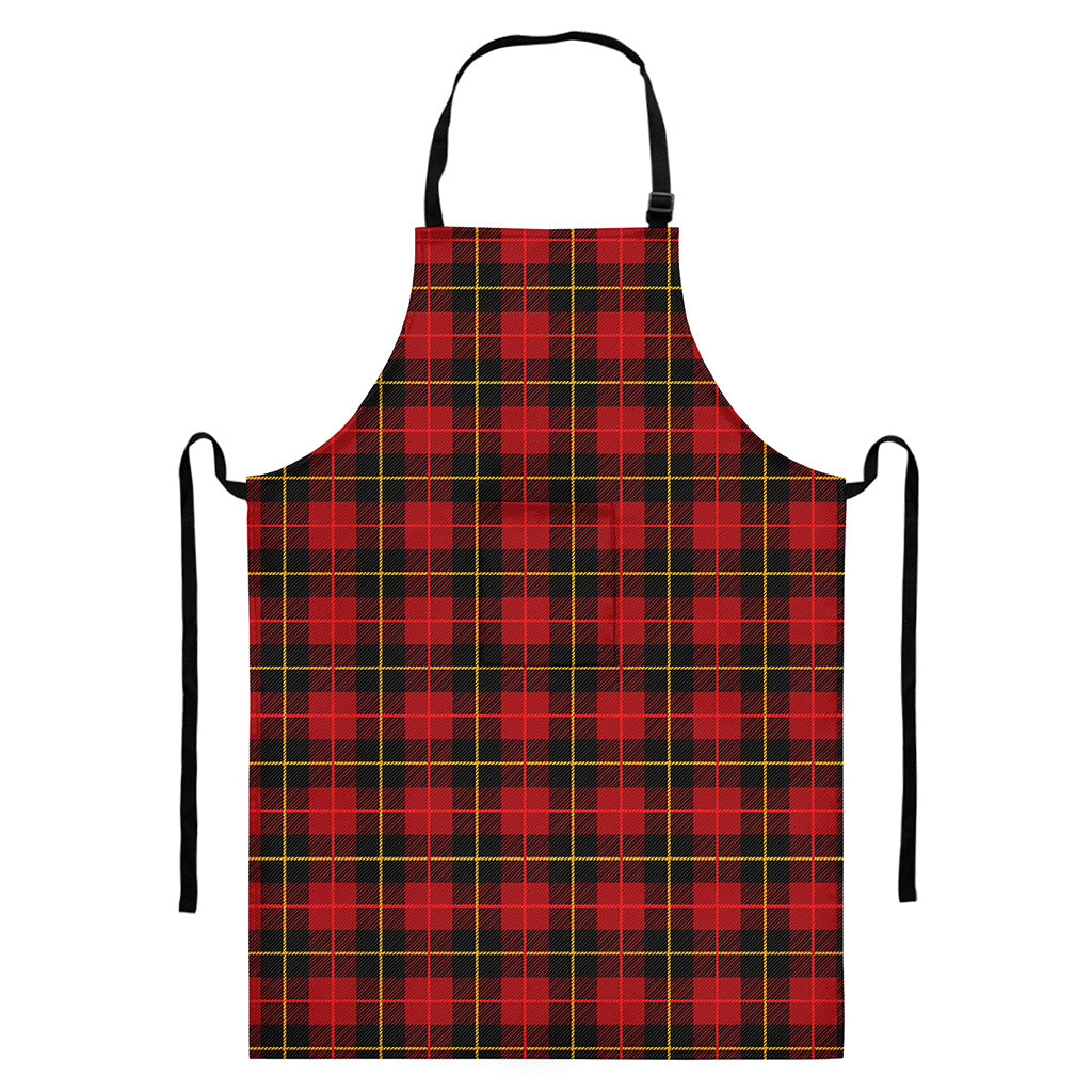 Clan Macqueen Tartan Pattern Print Bib Apron With Pocket