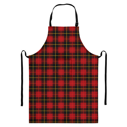 Clan Macqueen Tartan Pattern Print Bib Apron With Pocket