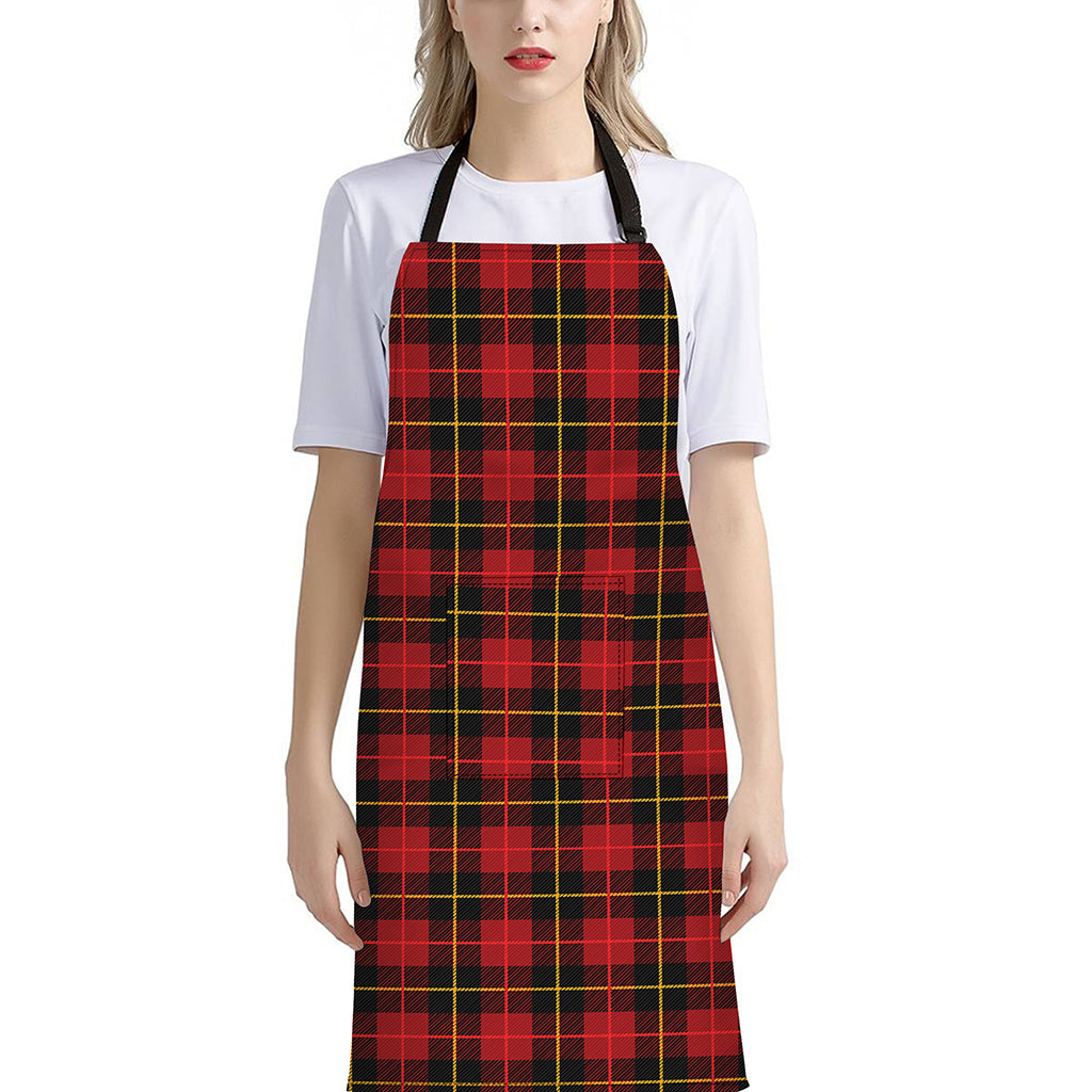 Clan Macqueen Tartan Pattern Print Bib Apron With Pocket