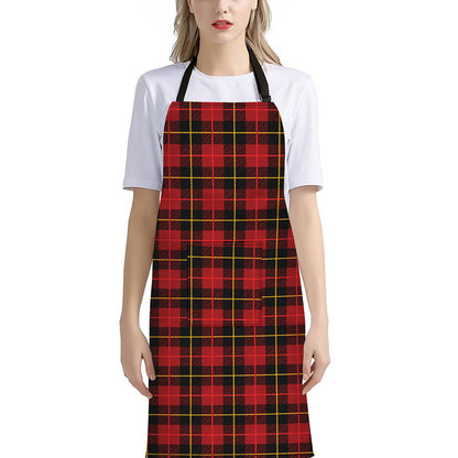 Clan Macqueen Tartan Pattern Print Bib Apron With Pocket