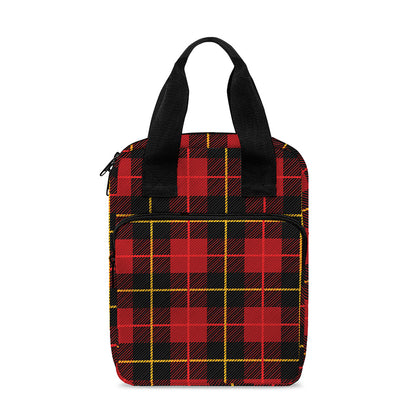 Clan Macqueen Tartan Pattern Print Bible Tote Bag