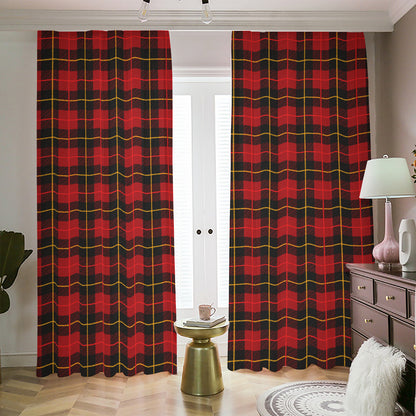 Clan Macqueen Tartan Pattern Print Blackout Pencil Pleat Curtains