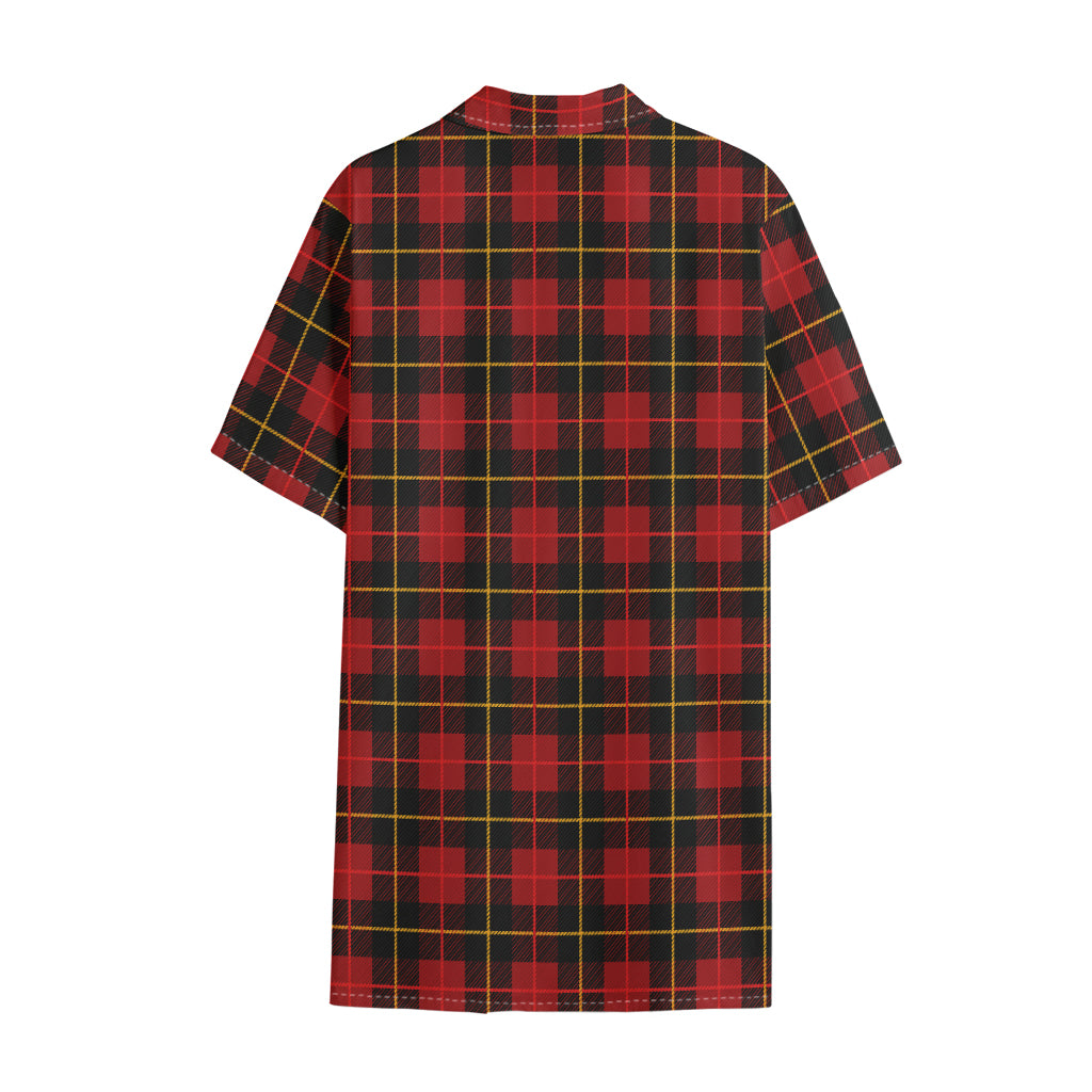 Clan Macqueen Tartan Pattern Print Cotton Hawaiian Shirt