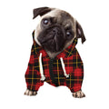 Clan Macqueen Tartan Pattern Print Dog Zip Up Hoodie