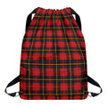 Clan Macqueen Tartan Pattern Print Drawstring Backpack