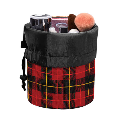 Clan Macqueen Tartan Pattern Print Drawstring Makeup Bag