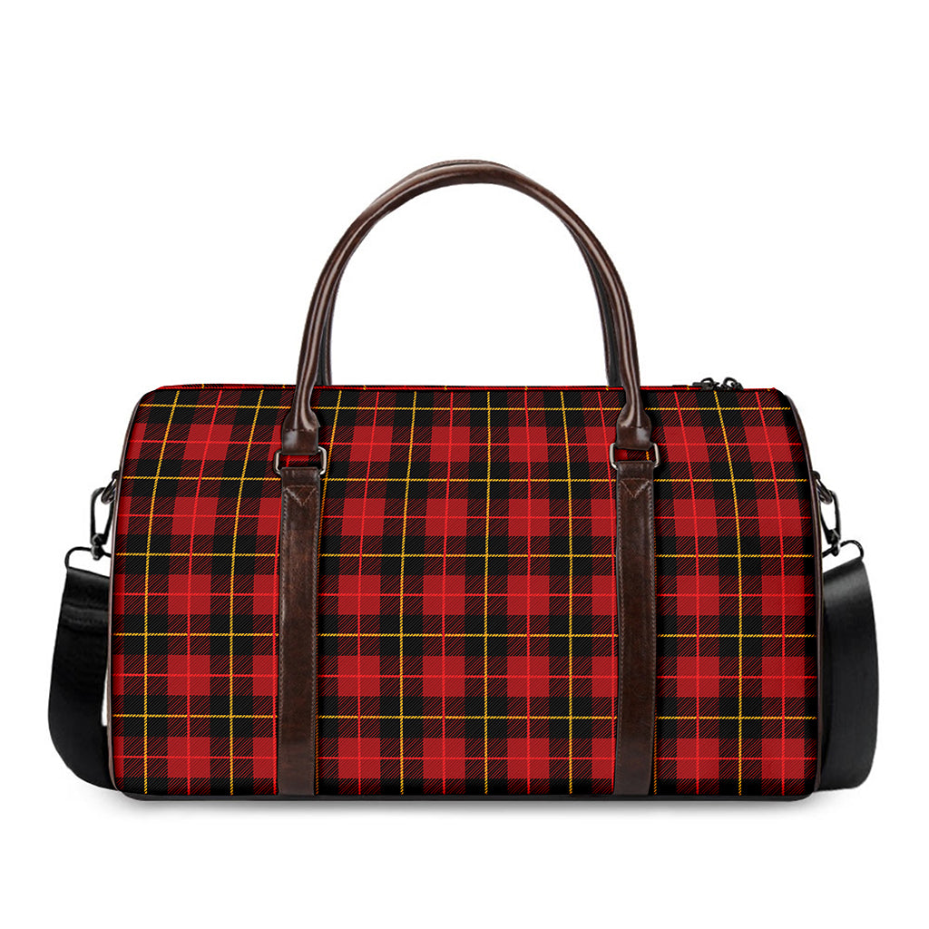 Clan Macqueen Tartan Pattern Print Duffle Bag