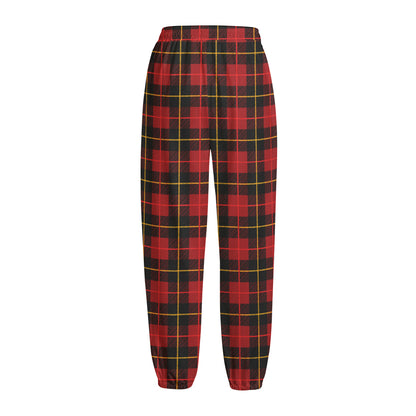 Clan Macqueen Tartan Pattern Print Fleece Lined Knit Pants