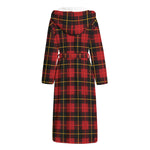 Clan Macqueen Tartan Pattern Print Hooded Bathrobe