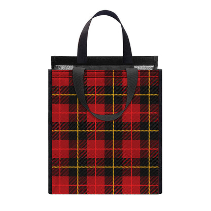 Clan Macqueen Tartan Pattern Print Insulated Lunch Tote