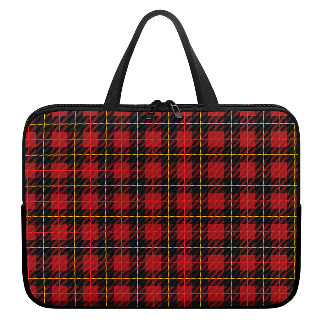 Clan Macqueen Tartan Pattern Print Laptop Sleeve With Handle