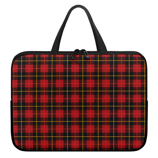 Clan Macqueen Tartan Pattern Print Laptop Sleeve With Handle
