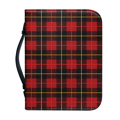 Clan Macqueen Tartan Pattern Print Leather Bible Cover