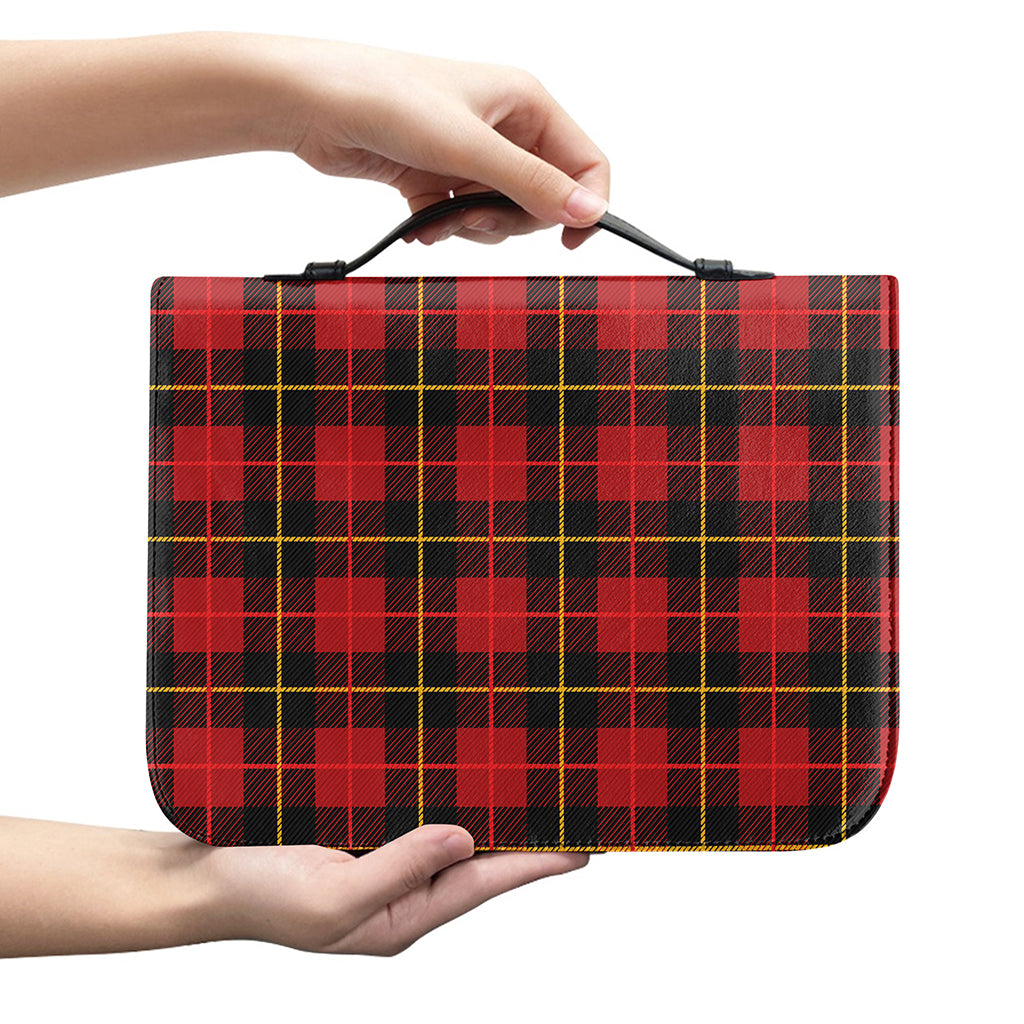 Clan Macqueen Tartan Pattern Print Leather Bible Cover
