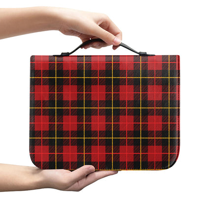 Clan Macqueen Tartan Pattern Print Leather Bible Cover
