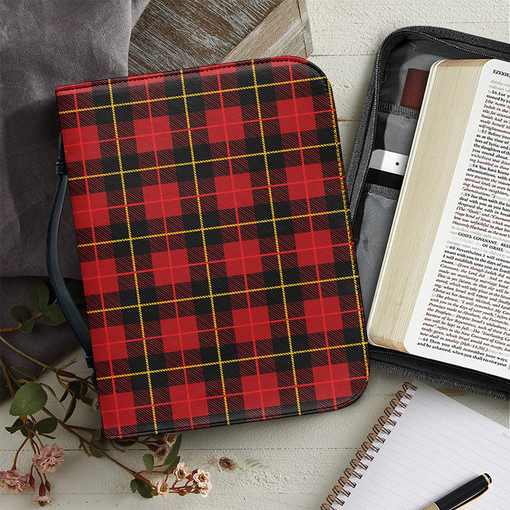 Clan Macqueen Tartan Pattern Print Leather Bible Cover